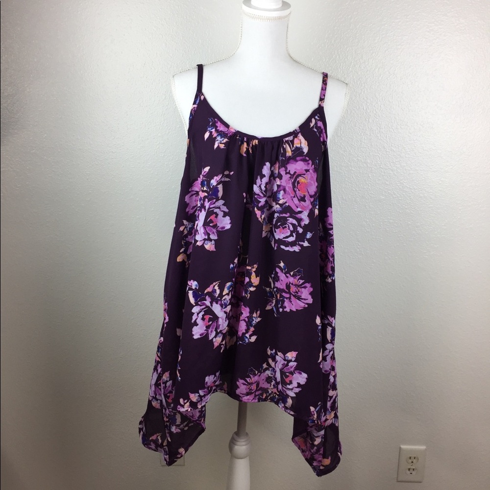 Torrid Floral Georgette Sharkbite Cami